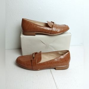 Liz Claiborne LC Times Croc Embossed Slip On Loafer Shoes Size 8 Casual Driving